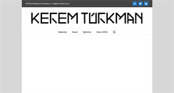 Desktop Screenshot of keremturkman.com